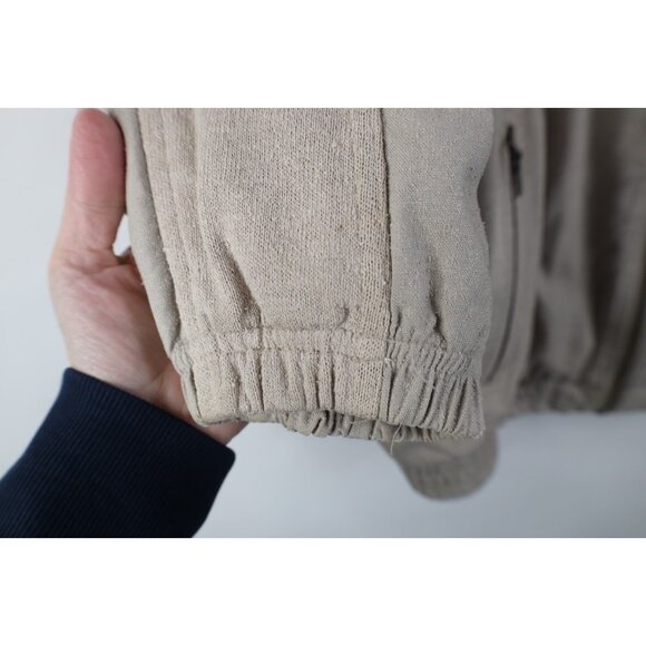 Vintage 90s Streetwear Womens Medium Terry Cloth Silk Full Zip Bomber Jacket - Picture 7 of 13